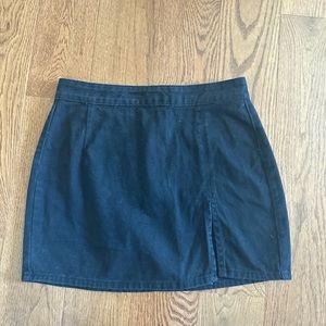 Lioness Lola Slit Mini Skirt — Black